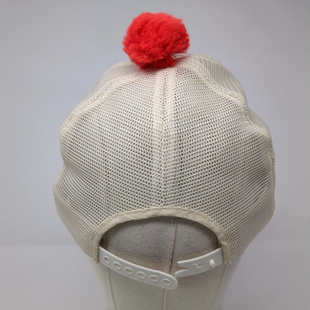 Vintage Bush Hog Mesh Snapback Hat Pom Pom Multicolor Distressed Embroidered - Picture 6 of 9